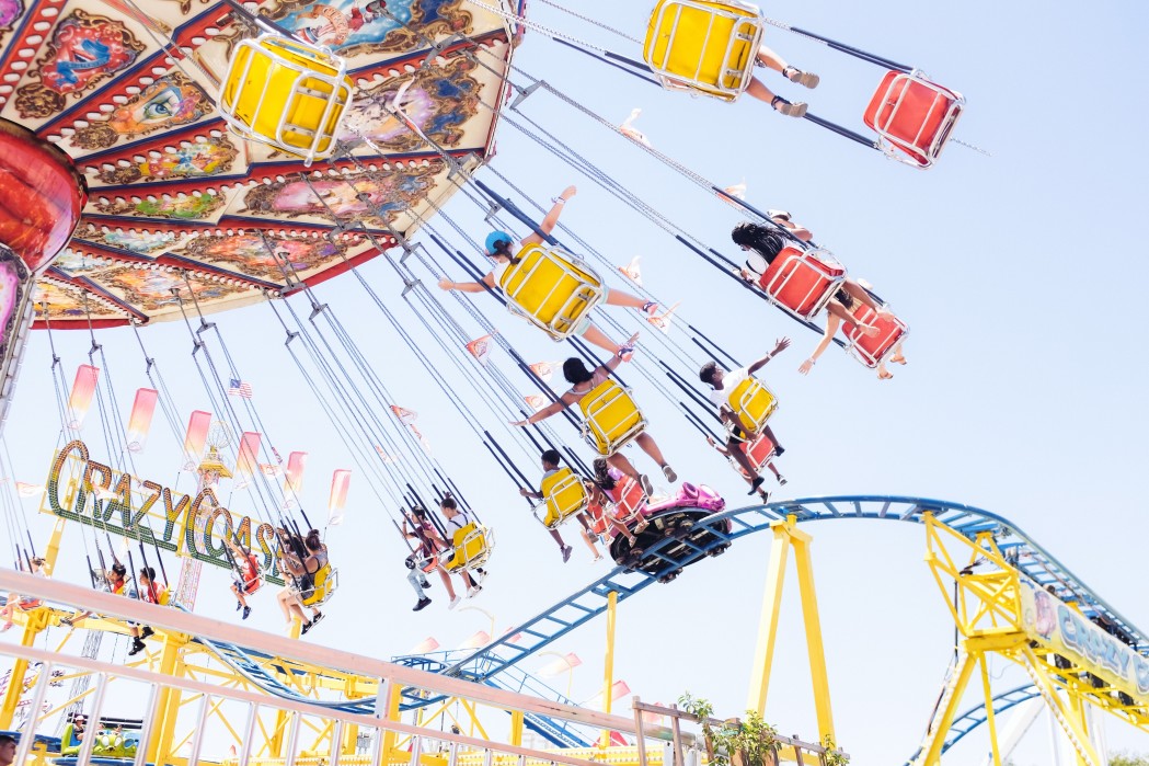 Flying chair ride at a carnival