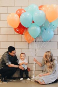 Kid with balloons