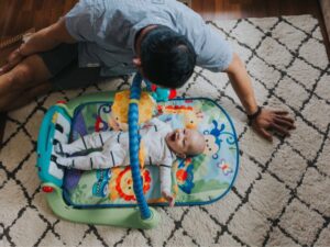 Baby on activity mat