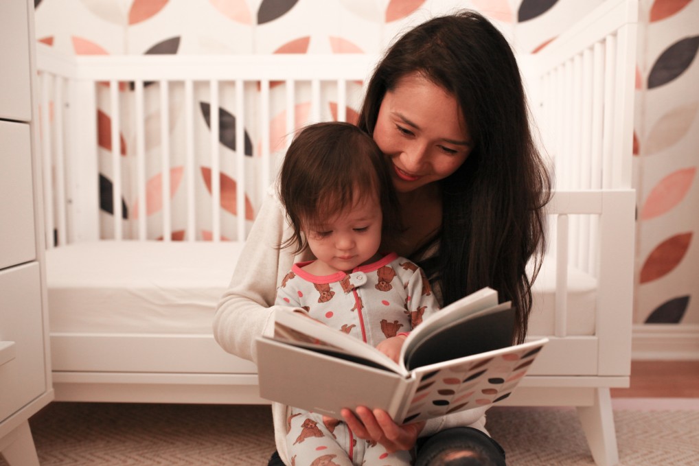 Mom and child reading