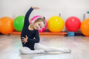 Kid in dance class