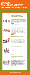 infographic of why small group activities help socialize