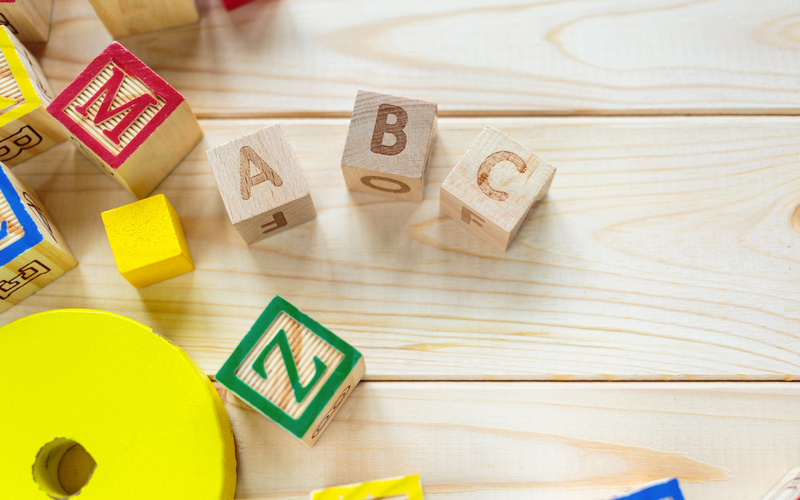 Wooden letter blocks