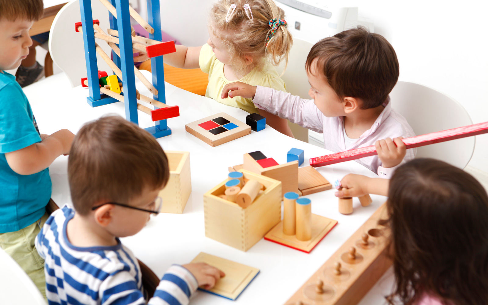 Children playing with toys