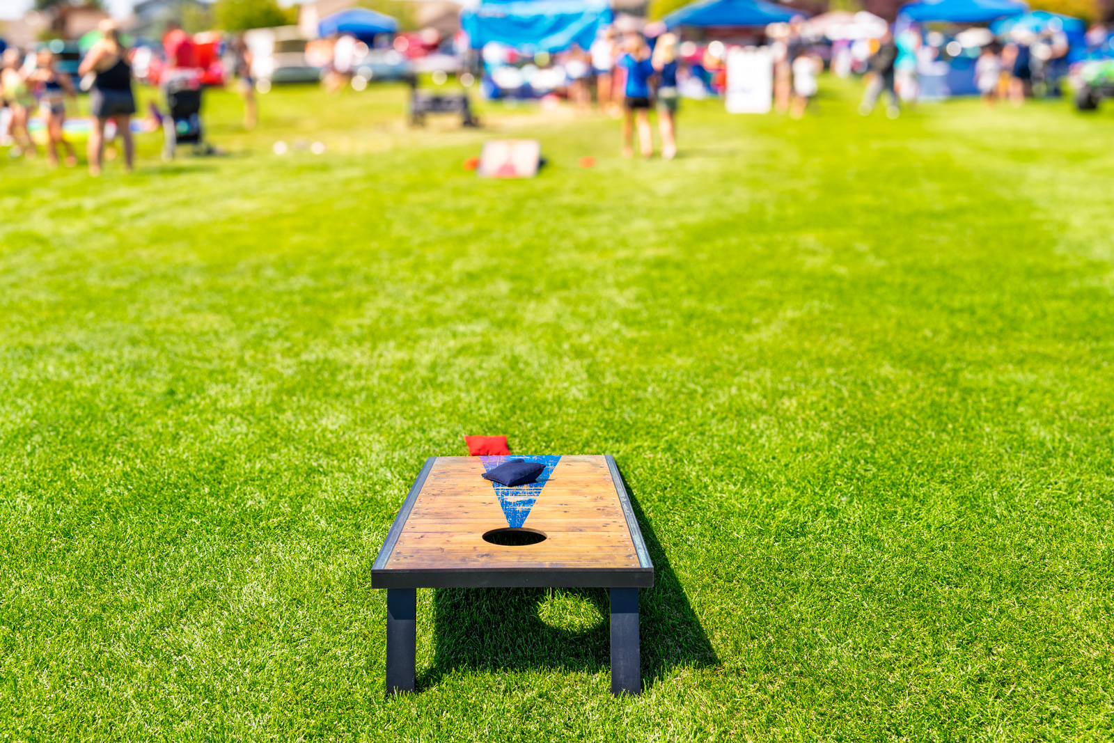 Cornhole at a festival